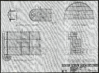 852414 Balklagen van het Gebouw voor Algemene Doeleinden (Tentoonstellingsgebouw Flora) te Boskoop.